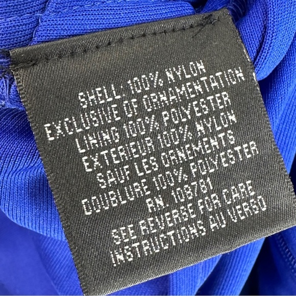 [ AIDEN MATTOX ] Flapper Inspired Royal Blue and Black Beaded Cocktail Dress : 4 - Picture 5 of 7